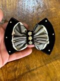 KADİFE TAŞLI MANDALLI SAÇ TOKASI FİYONK TOKA 13X9 CM