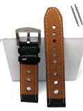 Tissot & Fossil & Panaray  Uyumlu Crayz Hakiki  Deri  24 mm   SİYAH