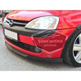 Opel Corsa C 2000-2006 Uyumlu Üniversal Astra H lip Esnek Ön Lip 2 Parça Tampon Altı Dil Karlık Ön Ek