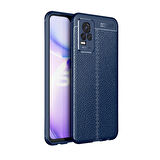 Gpack Vivo V21E Kılıf Niss Silikon Deri GörünümlüNano Glass
