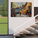Harita Sepeti Kiev Ukrayna Sokak Manzarası Duvar Tablosu-1213