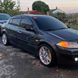 Renault Megane 2 2003-2008 Uyumlu Mugen Cam Rüzgarlığı Seti Piano Black 4'lü İthal