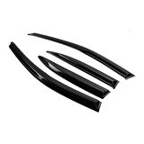 Renault Megane 2 2003-2008 Uyumlu Mugen Cam Rüzgarlığı Seti Piano Black 4'lü İthal