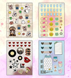 Vintage My DIY Sticker Book 24 * 17 cm 16 Sayfa Özel Tasarım Rengarenk Sticker Kitabı