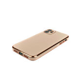 Gpack Apple iPhone 11 Kılıf Bark Parlak Silikon Renkli Kenarları Rose