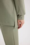 DeFacto Regular Fit Bisiklet Yaka Basic Düz Tesettür Sweatshirt Tunik D4598AX25SPKH499