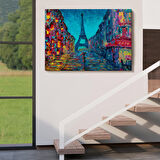 Harita Sepeti Fransa Paris Sokakları Duvar Tablosu-1219