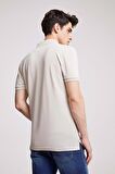 Ds Damat Regular Fit Taş Pike Dokulu %100 Pamuk Kıvrılmaz Polo Yaka Nakışlı T-Shirt 4HC14ORT51000 4HC14ORT51000