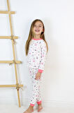 Kız Çocuk Interlok Kumaş Örme Basic Baskılı Pijama Takımı