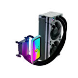 HYTE Thicc Q60 qRGB LCD 240mm Intel-AMD Uyumlu İşlemci Sıvı Soğutucu (FAN-HYTE-Q60-BW)