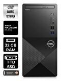 DELL VOSTRO i7 12700 32GB RAM 1TB SSD RX550/4GB W11HOME N7598VDT3910 MASAÜSTÜ PC & PER4 BELLEK