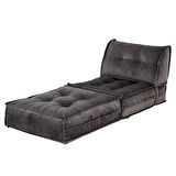 Mocca Tek Kişiliik Katlanır Yatak Uzanma Koltuğu-Antrasit