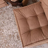 Mocca Tek Kişilik Katlanır Yatak Uzanma Koltuğu-Sütlü Kahve