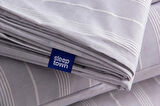 Sleeptown Keten Görünümlü Armürlü Pamuk Nevresim Takımı Gri-Bej / 160x220 Tek Kişilik-200x220 Çift Kişilik