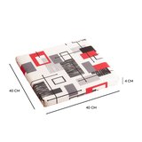 Homedius Sandalye Oturum Minderi Desenli 40x40x4 Bağcıklı Çıkarılabilir Kılıflı Çökme Yapmaz