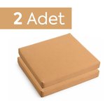 Homedius Sandalye Oturum Minderi Renkli 40x40x4 Bağcıklı Çıkarılabilir Kılıflı Çökme Yapmaz Koyu Bej 2'li