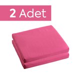 Homedius Sandalye Oturum Minderi Renkli 40x40x4 Bağcıklı Çıkarılabilir Kılıflı Çökme Yapmaz Pembe 2'li