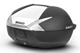 SHAD Motor Çantası Sh-47 BEYAZ KAPAKLI Beyaz Reflektörlü