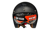 KASK MT LEMANS 2 SV MAT SİYAH ŞEFFAF VİZÖRLÜ