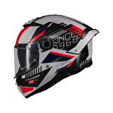KASK MT THUNDER 4 SV LUMİNENCE A7 BEYAZ/MAVİ/KIRMIZI