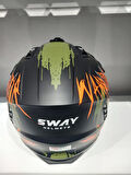 KASK SWAY X1-X SEUL BLACK/GREY/TURUNCU ÇENE ÇIKAN