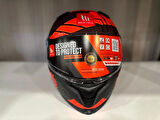 KASK MT BRAKER SV PUNK RİDER B5 MAT ORANGE/RED/BLACK