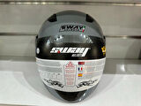 Kask Sw-733 Yarım Aynalı Camlı Nardo Gri