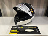 KASK SWAY SW 850 WHITE/SİLVER FULL FACE