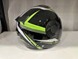 KASK MTS 625 WASP ÇENESİZ GÜNEŞ GÖZLÜKLÜ YEŞİL/SİYAH
