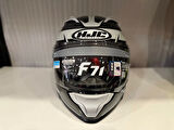KASK HJC F71 BARD MC5 SİYAH/BEYAZ