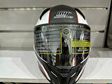 KASK MTS PRO 910 DESİNG GÜNEŞ GÖZLÜKLÜ BEYAZ/KIRMIZI