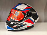 KASK MT THUNDER 4 SV LUMİNENCE A7 MAT BEYAZ/MAVİ