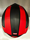 KASK MT GENESİS SV CAVE A5 ÇENE AÇILIR MAT SİYAH/KIRMIZI