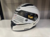 KASK SWAY SW 850 WHITE/SİLVER FULL FACE