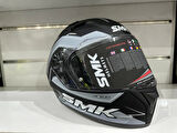 Kask Smk MA261Stellar Bolt Mat Siyah/Gri
