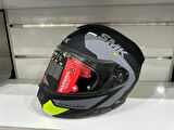 Kask Smk MA264 Gullwing Kresto Çene AçılırMat Sarı/Siyah