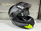 Kask Smk MA264 Gullwing Kresto Çene AçılırMat Sarı/Siyah