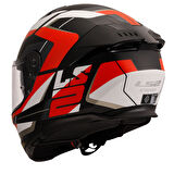 KASK LS2 STREAM 2 ROAD MAT SİYAH-KIRMIZI-BEYAZ-GRİ
