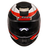 KASK LS2 STREAM 2 ROAD MAT SİYAH-KIRMIZI-BEYAZ-GRİ