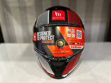 KASK MT THUNDER 4 SV TEARS B5 MAT SİYAH/KIRMIZI