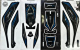 SYM JET-X 125 TANK PED SETİ 12 PCS MAVİ