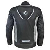 Prosev 5305 Kışlık Motosiklet Montu Hörgüçlü (Gri-Siyah)