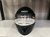 KASK SWAY 926 MAT SİYAH ÇENE AÇILIR