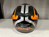 KASK MTS 625 WASP ÇENESİZ GÜNEŞ GÖZLÜKLÜ TURUNCU/SİYAH