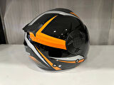 KASK MTS 625 WASP ÇENESİZ GÜNEŞ GÖZLÜKLÜ TURUNCU/SİYAH