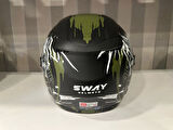 KASK SWAY SW-766 Matt Warrıor Black Army Grey GÜNEŞ GÖZLÜKLÜ