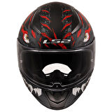 KASK LS2 RAPID 2 KAIJU MAT SİYAH-KIRMIZI-BEYAZ