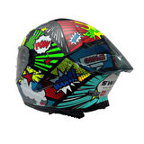 KASK SWAY SW 865 BOOM Black Callorful GÜNEŞ GÖZLÜKLÜ