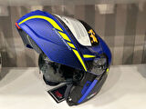 KASK SW-917 STARS MAT BLUE/YELLOW ÇENE AÇILIR GÜNEŞ GÖZLÜKLÜ