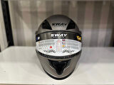 KASK SWAY 926 MAT TİTANYUM ÇENE AÇILIR